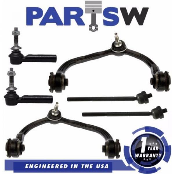 2 Upper Control Arms 4 Tie Rod Ends kit for Expedition Navigator 2003-2004 #1 image