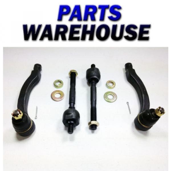 4 Pc Kit Tie Rod End 2 Inner 2 Outer For 96-00 Honda Civic Steering #1 image