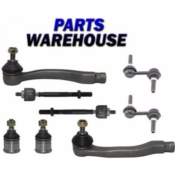 8 Pcs Kit Inner &amp; Outer Tie Rods Lower Ball Joints Sway Bar for 97-01 Honda CR-V #1 image