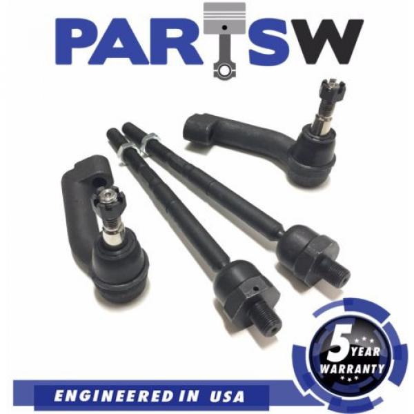 4 Pc New Suspension Steering Kit for Ford Expedition Inner &amp; Outer Tie Rod Ends #1 image