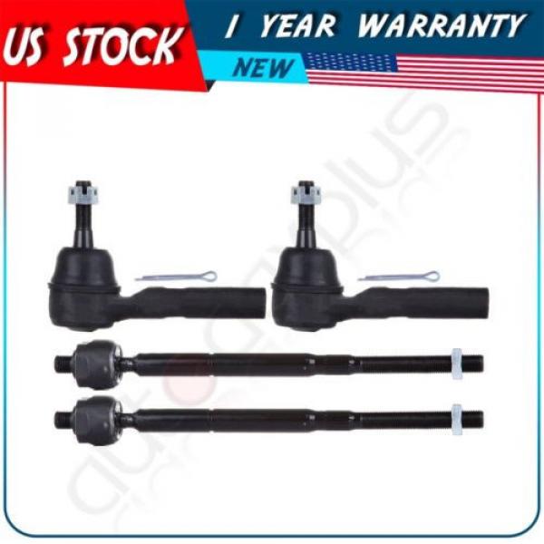 4 Pcs Suspension Inner Outer Tie Rod Ends for 2007-2012 DODGE CALIBER #1 image