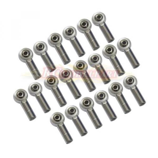 20 Silver Aluminum M3 Link Rod End Ball Joint CW CCW f 1/10 RC Car Crawler Buggy #1 image