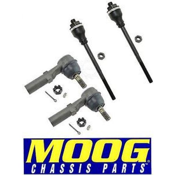 Moog ES3493T ES3488 Inner Outer Tie Rod End LH And RH Set of 4 for Silverado GMC #1 image