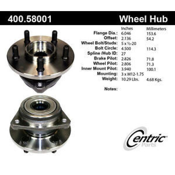 Axle Wheel Bearing And Hub Assembly Centric 400.58001E fits 90-99 Jeep Cherokee #1 image