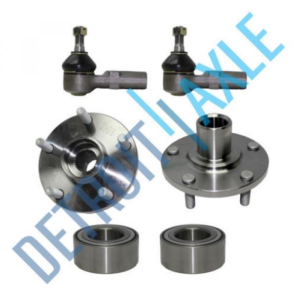 4 pc Set: 2 FRONT  Wheel Hub Bearing Assembly + 2 Outer Tie Rods #1 image