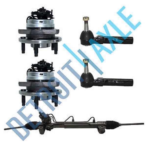 Power Steering Rack and Pinion + 2 Wheel Hub Bearing Assembly w/ ABS + 2 Tie Rod #1 image