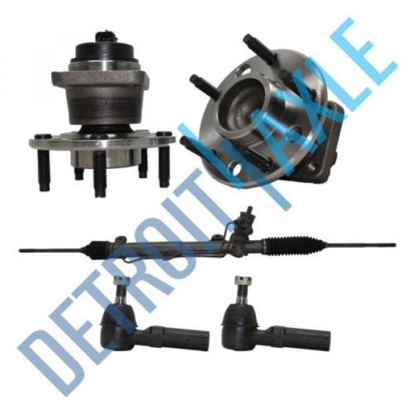 Steering Rack and Pinion + 2 Outer Tie Rod + 2 Wheel Hub Bearing Assembly #1 image