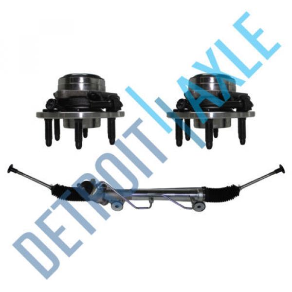 3 pc Set: Steering Rack and Pinion + 2 Wheel Hub Bearing Assembly 2WD w/ ABS #1 image