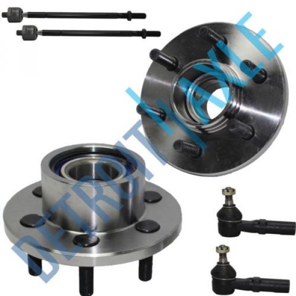 NEW 2 Front Wheel Hub &amp; Bearing Assembly ABS 2WD + 4 Tie Rod End Set for Dodge #1 image