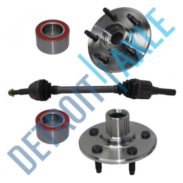 Rear Passenger CV Axle Drive Shaft + 2 NEW Wheel Hub and Bearing Assembly #1 image