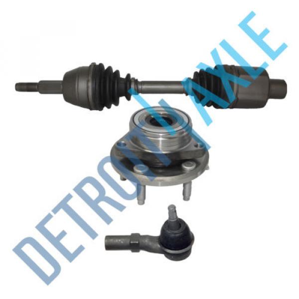 Front Driver CV Axle Shaft + NEW Tie Rod End and Wheel Hub and Bearing Assembly #1 image