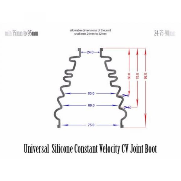 Universal High Quality Silicone Constant Velocity CV Joint Boot Drive Shaft sk03 #2 image