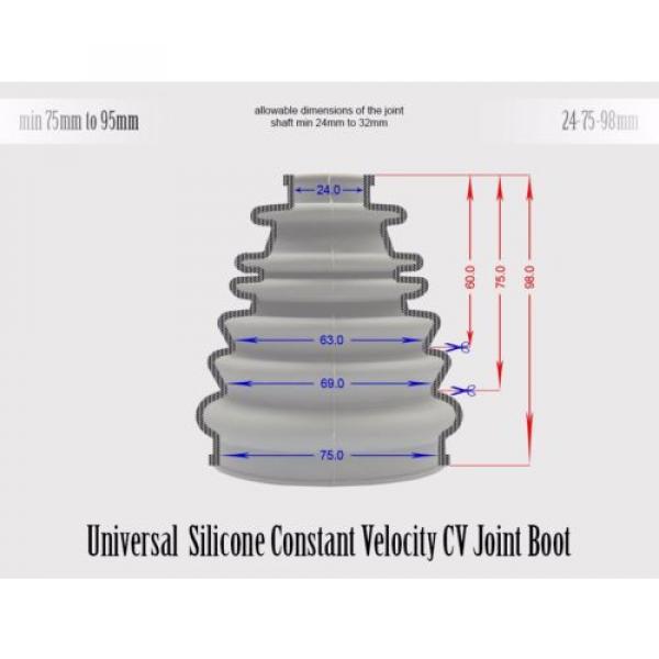 Universal High Quality Silicone Constant Velocity CV Joint Boot Drive Shaft sk03 #3 image