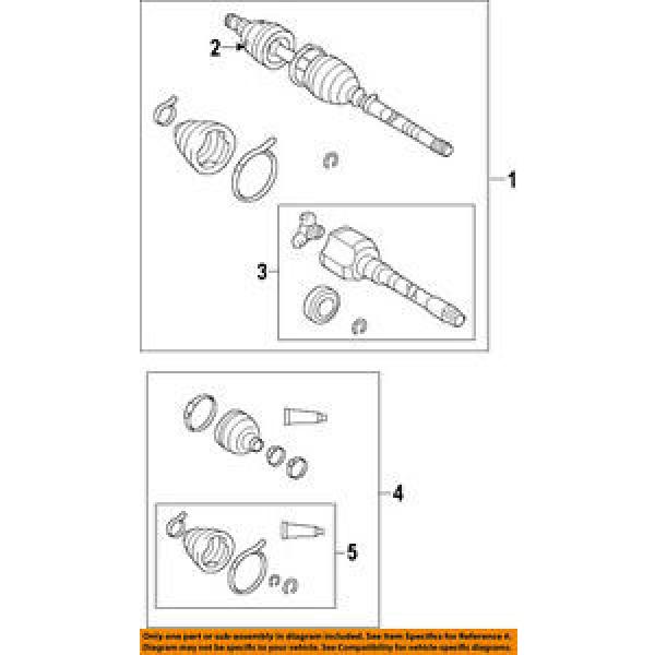 TOYOTA OEM 09-13 Matrix-Front Inner CV Constant Velocity Joint Boot 0443701010 #1 image