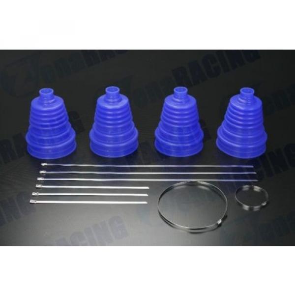 Universal BLUE Silicone Constant Velocity CV Boot Joint Kit Replacement 4pcs #1 image