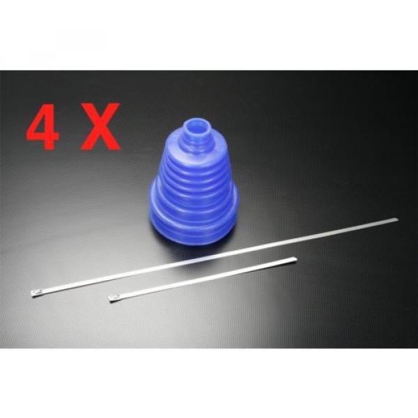 Universal BLUE Silicone Constant Velocity CV Boot Joint Kit Replacement 4pcs #2 image