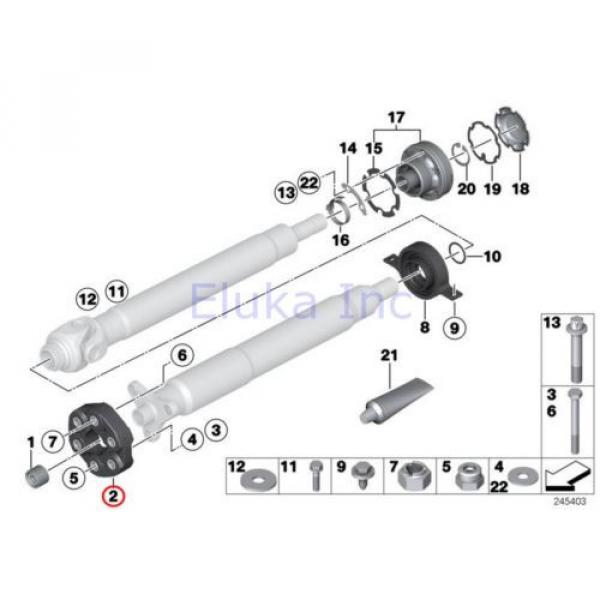 BMW Genuine Constant Velocity Joint Driveshaft Flex Disc E60 E60N F10 #2 image