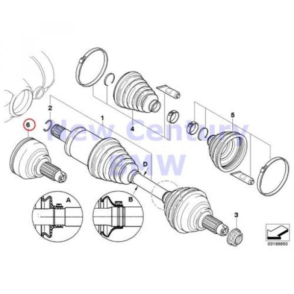 2 X BMW Genuine Final Drive (Front Axle) Outer Constant-Velocity Joint E53 #1 image
