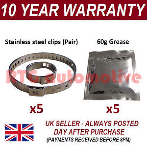 CV BOOT CLAMPS PAIR INNER OUTER x5 CV GREASE x5 UNIVERSAL FITS ALL CARS KIT 2.5 #1 image