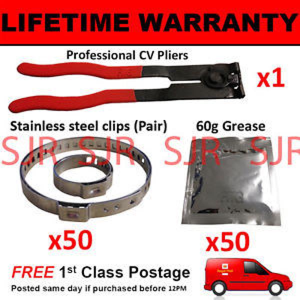 CV BOOT CLAMPS PAIR x50 CV GREASE x50 EAR PLIERS x1 GARAGE TRADE PACK KIT 4.50 #1 image