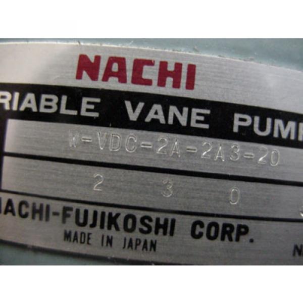 New Nachi hydraulic variable volume vane pump WVDC2A2A320 VDC2A2A320  Pump #2 image