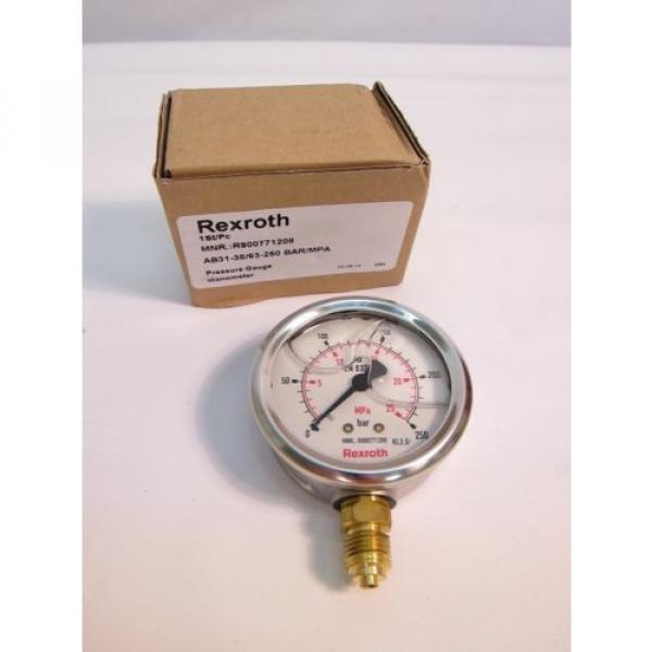 New Bosch Rexroth R900771208  AB31 38/63 Manometer Pressure Gauge 250 Bar/MPA   #1 image