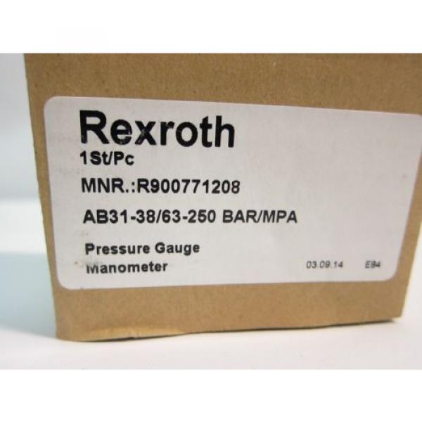 New Bosch Rexroth R900771208  AB31 38/63 Manometer Pressure Gauge 250 Bar/MPA   #3 image