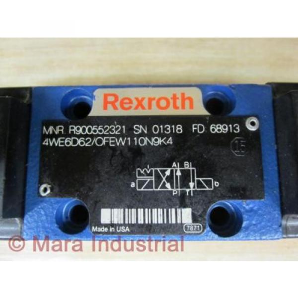 Rexroth Bosch R900552321 Valve 4WE6D62/OFEW110N9K4 - New No Box #2 image