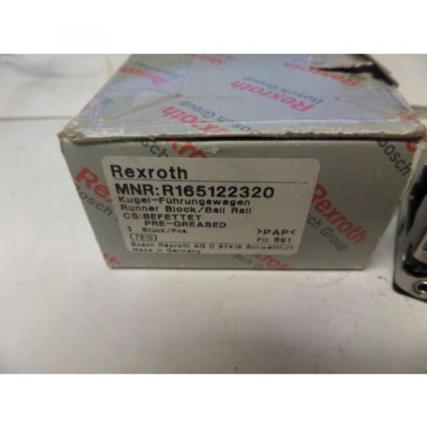 Rexroth Runner Block Ball Carriage Linear Bearing R165122320 New #2 image