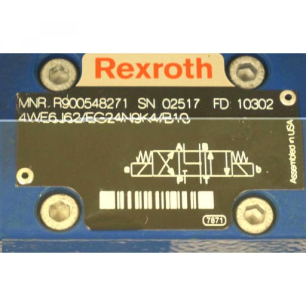 NEW REXROTH 4WEH 16 J72/6EG24N9EK4/B10 SPOOL VALVE W/ R900548271 CONTROL VALVE #3 image