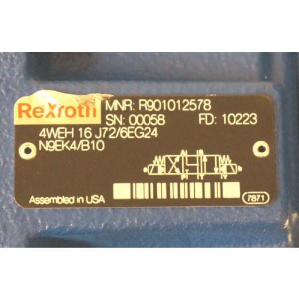 NEW REXROTH 4WEH 16 J72/6EG24N9EK4/B10 SPOOL VALVE W/ R900548271 CONTROL VALVE #4 image